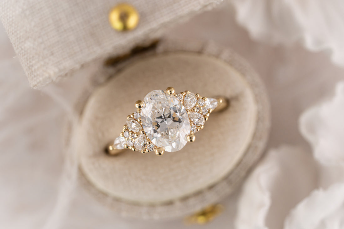 The Aetheria Ring | 1.95 CT Oval Diamond - Lavender Creek Gems