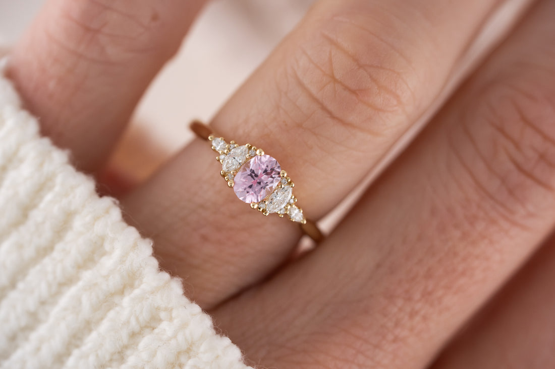 The Maeve Ring | 0.77 CT Oval Pink Sapphire