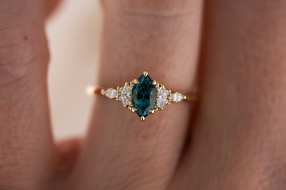 The Maeve Ring | 0.71 CT Marquise Lagoon Tourmaline - Lavender Creek Gems 