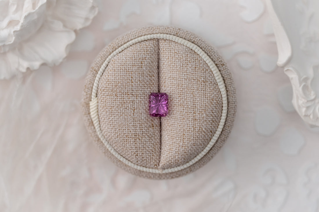 1.67 CT Rectangular Starbrite™ Cut Pink Sapphire - Lavender Creek Gems