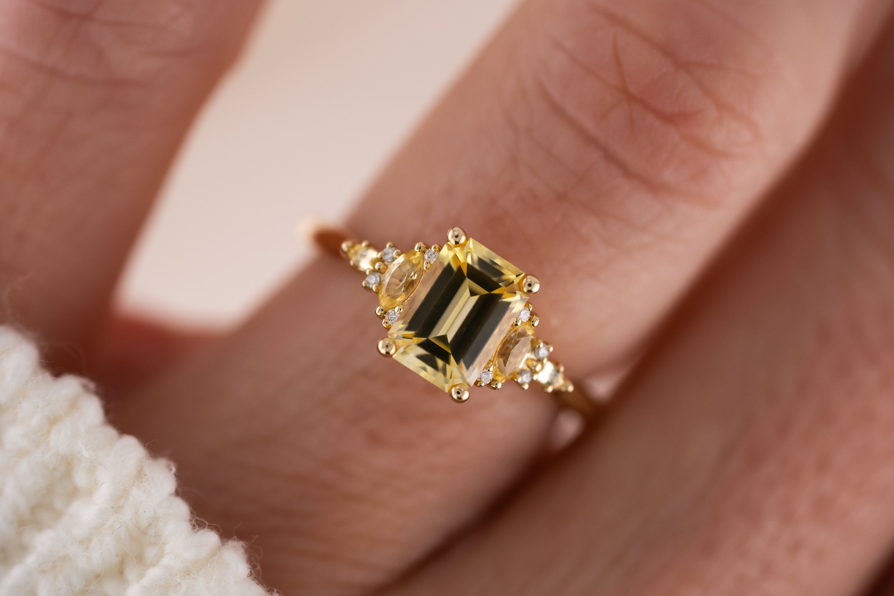 The Maeve Ring | 1.65 CT Emerald Cut Yellow Sapphire