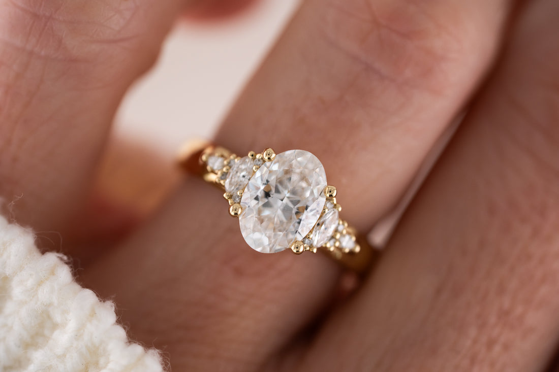 The Maeve Ring | 1.92 CT Oval Diamond - Wide Band
