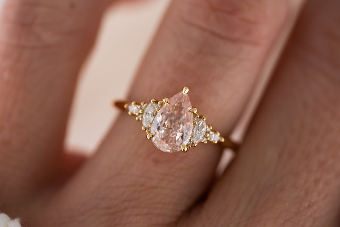 The Maeve Ring | 1.34 CT Pear Pink Diamond