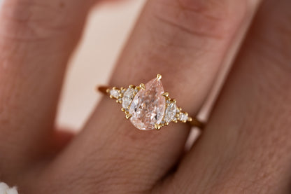 The Maeve Ring | 1.34 CT Pear Pink Diamond