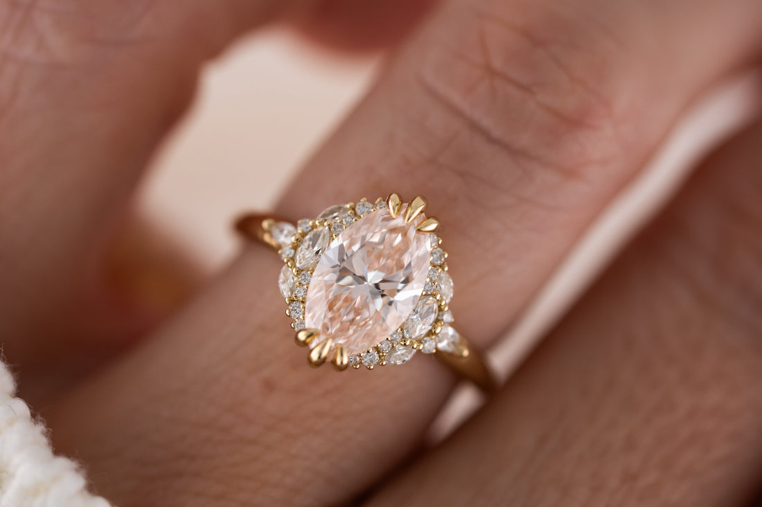 The Nestia Ring | 2.11 CT Marquise Pink Diamond