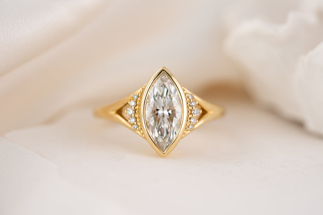 The Bezel Serendipity Ring | 1.5 CT Marquise Diamond