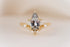 The Aurora Ring | 1.83 CT Pear Pale Teal/Steel Blue Sapphire - Lavender Creek Gems 