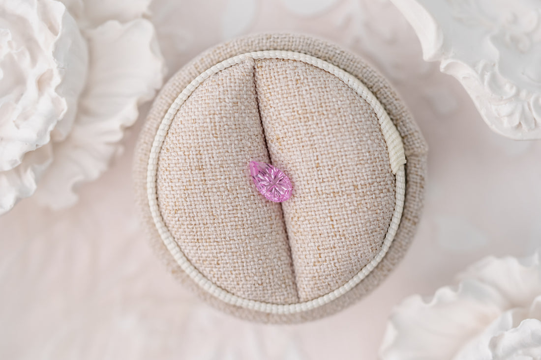 0.97 CT Pear Starbrite™ Cut Pink Sapphire - Lavender Creek Gems 