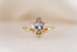 The Aurora Ring | 1.48 CT Pear Steel Sapphire - Lavender Creek Gems 