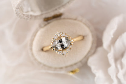 The Comtesse Ring | 1.83 CT Marquise Light Green Sapphire