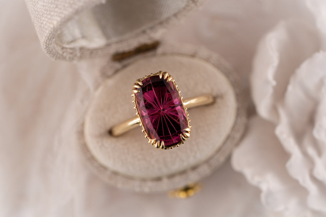 The Thalassa Ring | 5.08 CT Elongated Cushion Starbrite™ Pink Tourmaline