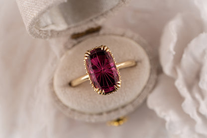 The Thalassa Ring | 5.08 CT Elongated Cushion Starbrite™ Pink Tourmaline