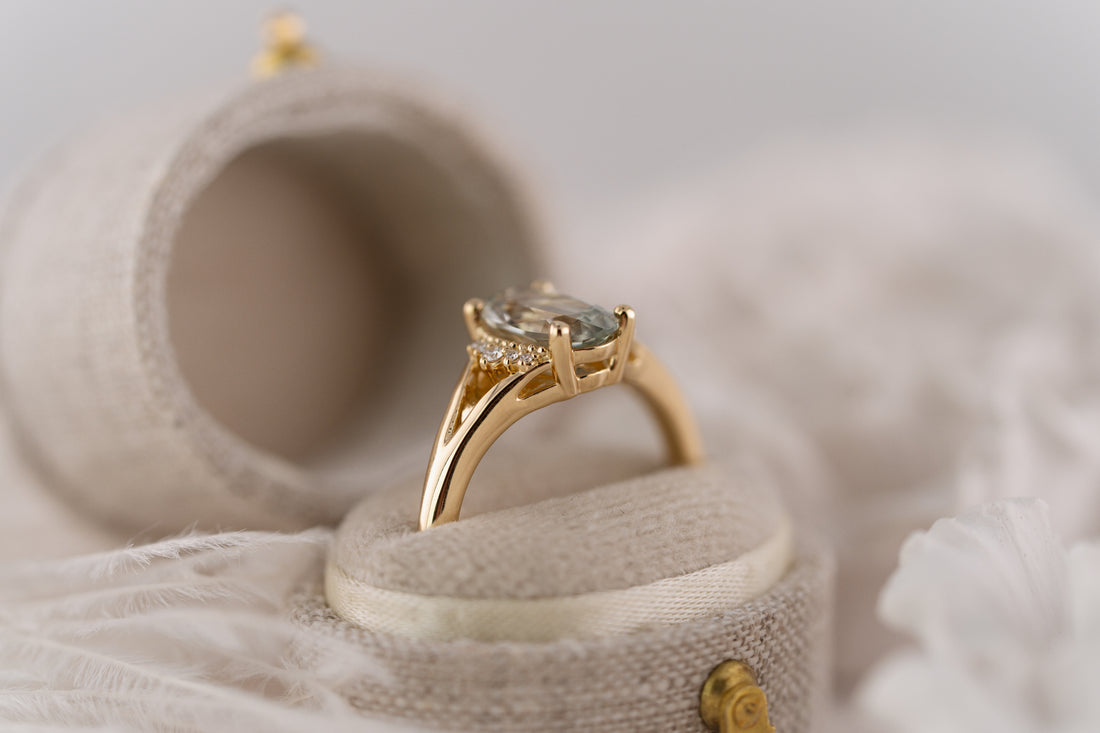 The Serendipity Ring | 1.81 CT Oval Steel Sapphire