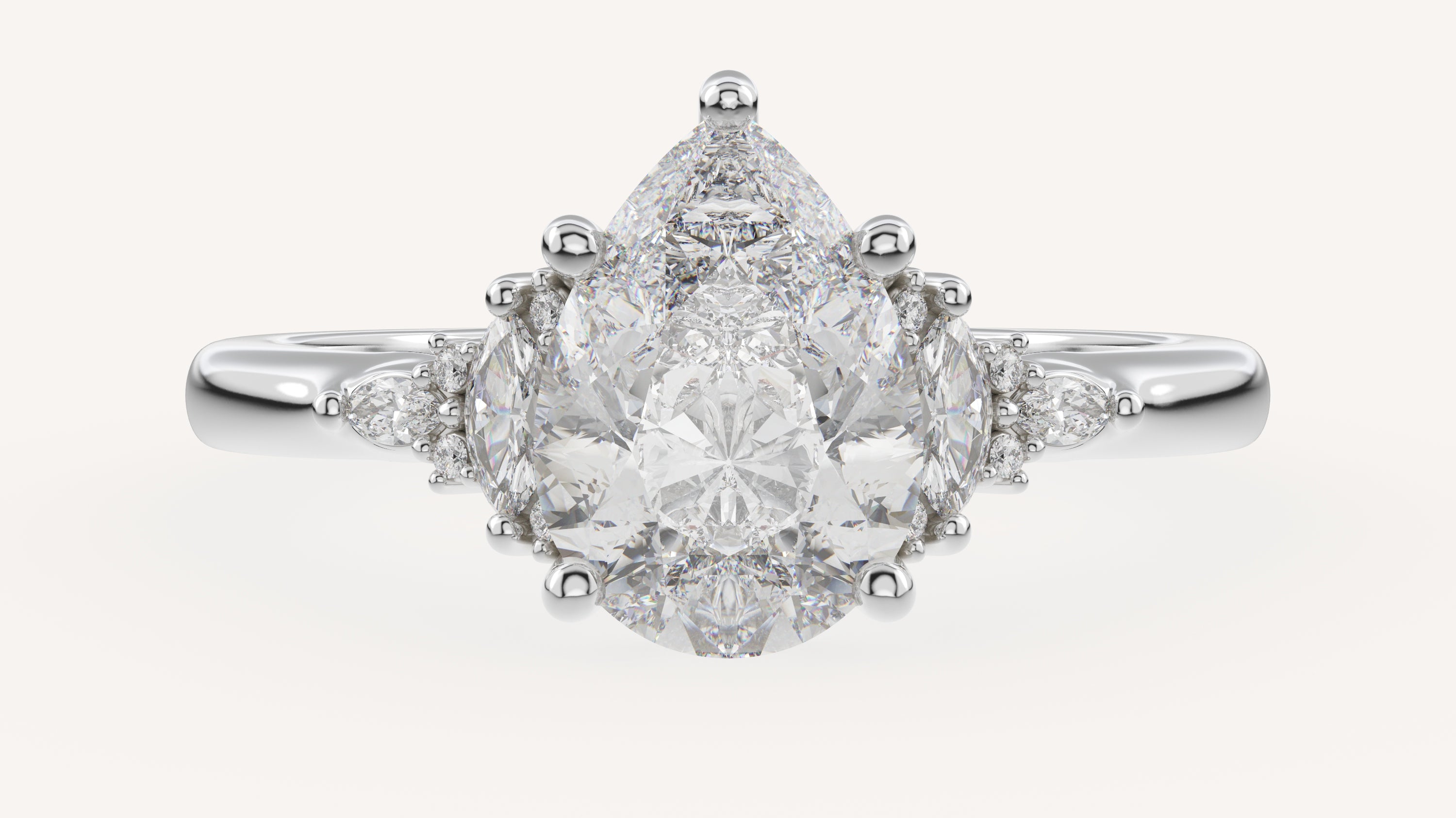 The Low Maeve Ring | Pear | Setting Only - Lavender Creek Gems 