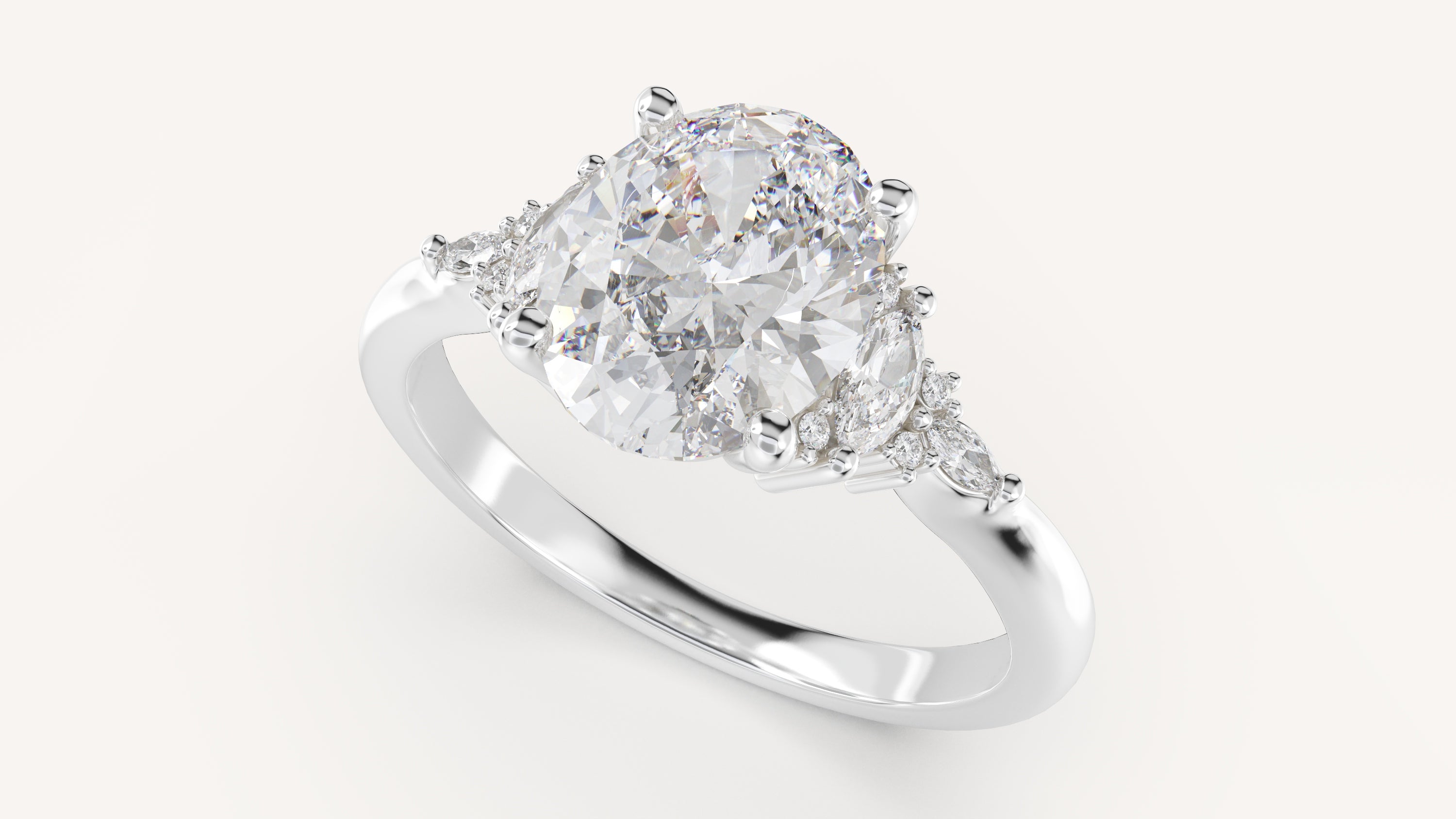 The Low Maeve Ring | Oval | Setting Only - Lavender Creek Gems 