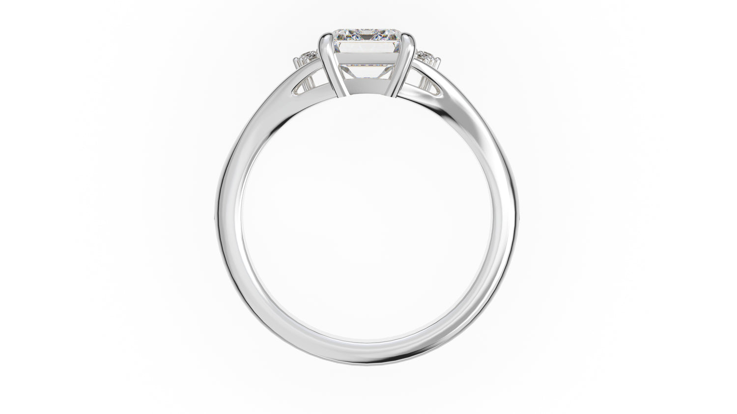 The Serendipity Ring | Emerald Cut | Setting Only