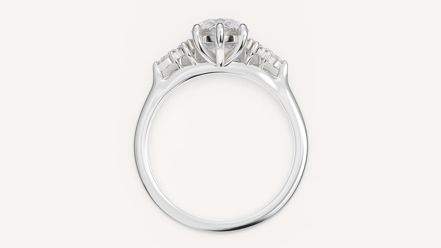 The Maeve Ring | Pear | Setting Only