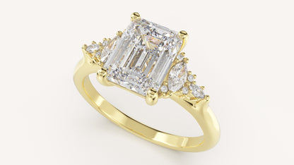 The Maeve Ring | Emerald Cut | Setting Only