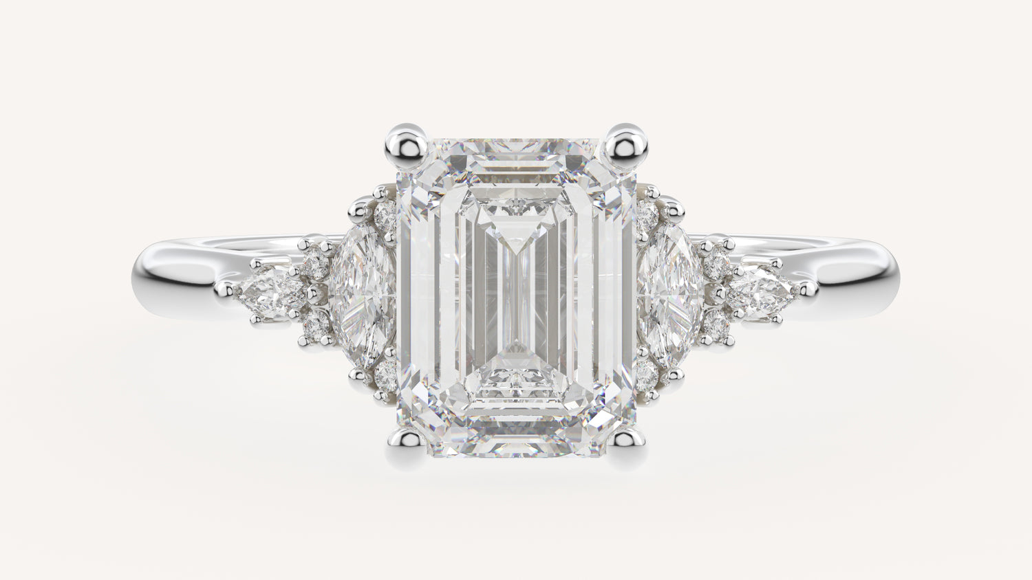 The Maeve Ring | Emerald Cut | Setting Only