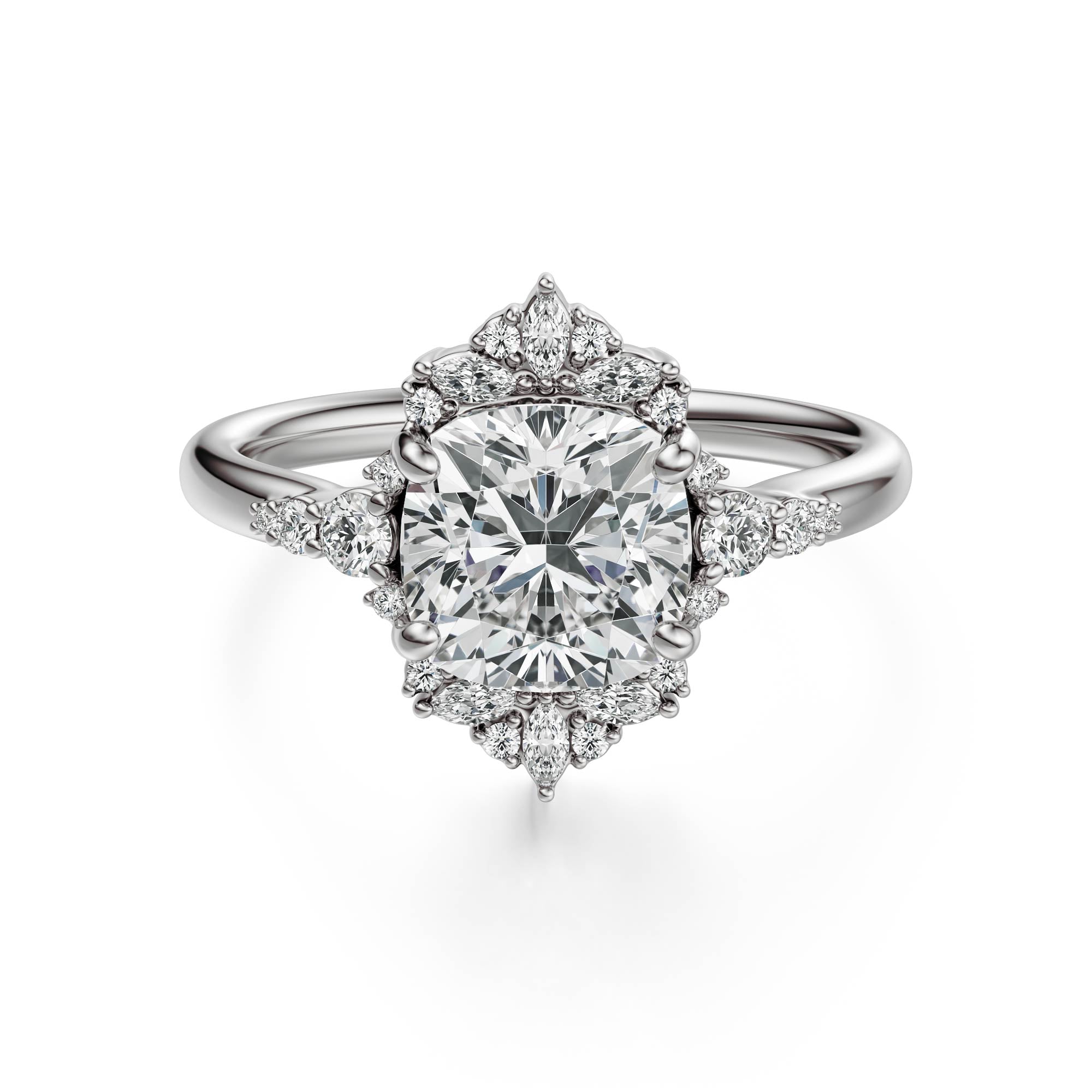 The Comtesse Ring | Cushion | Setting Only