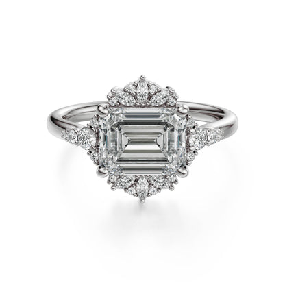 The Comtesse Ring | Emerald Cut | Setting Only