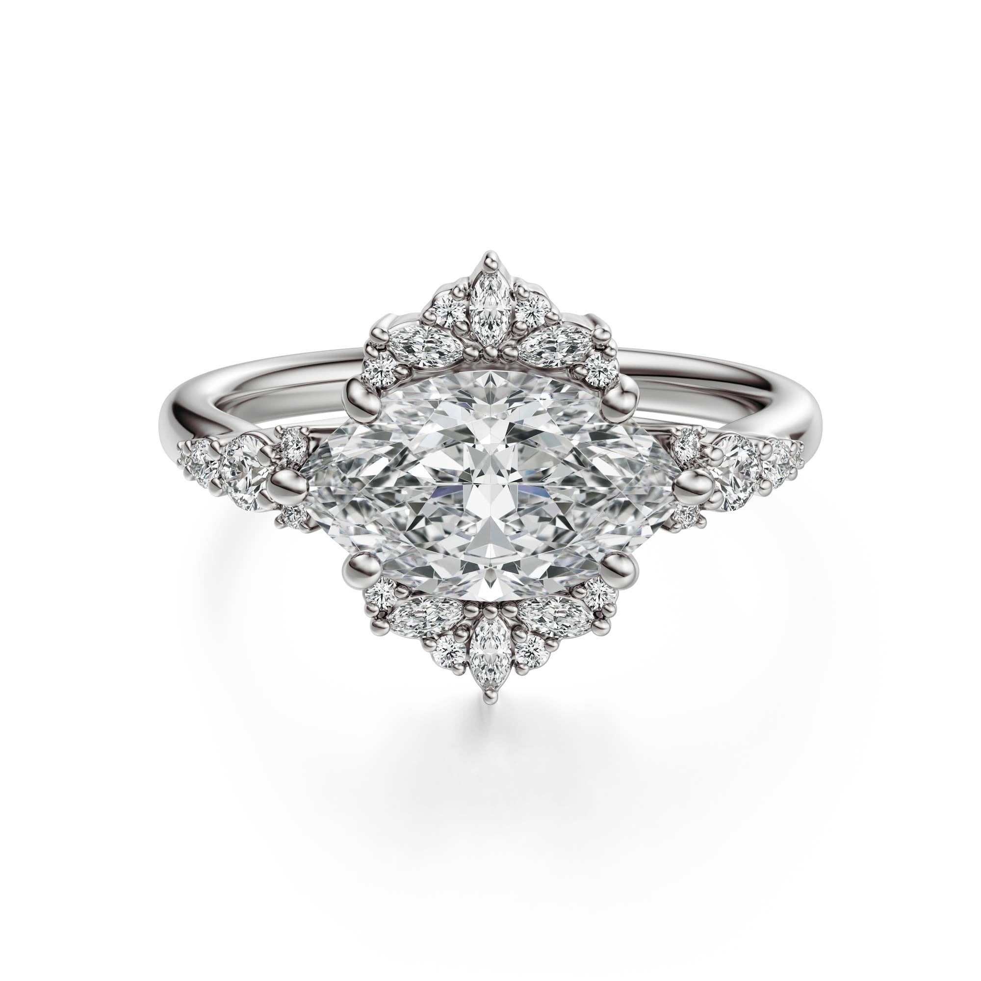 The Comtesse Ring | Marquise | Setting Only