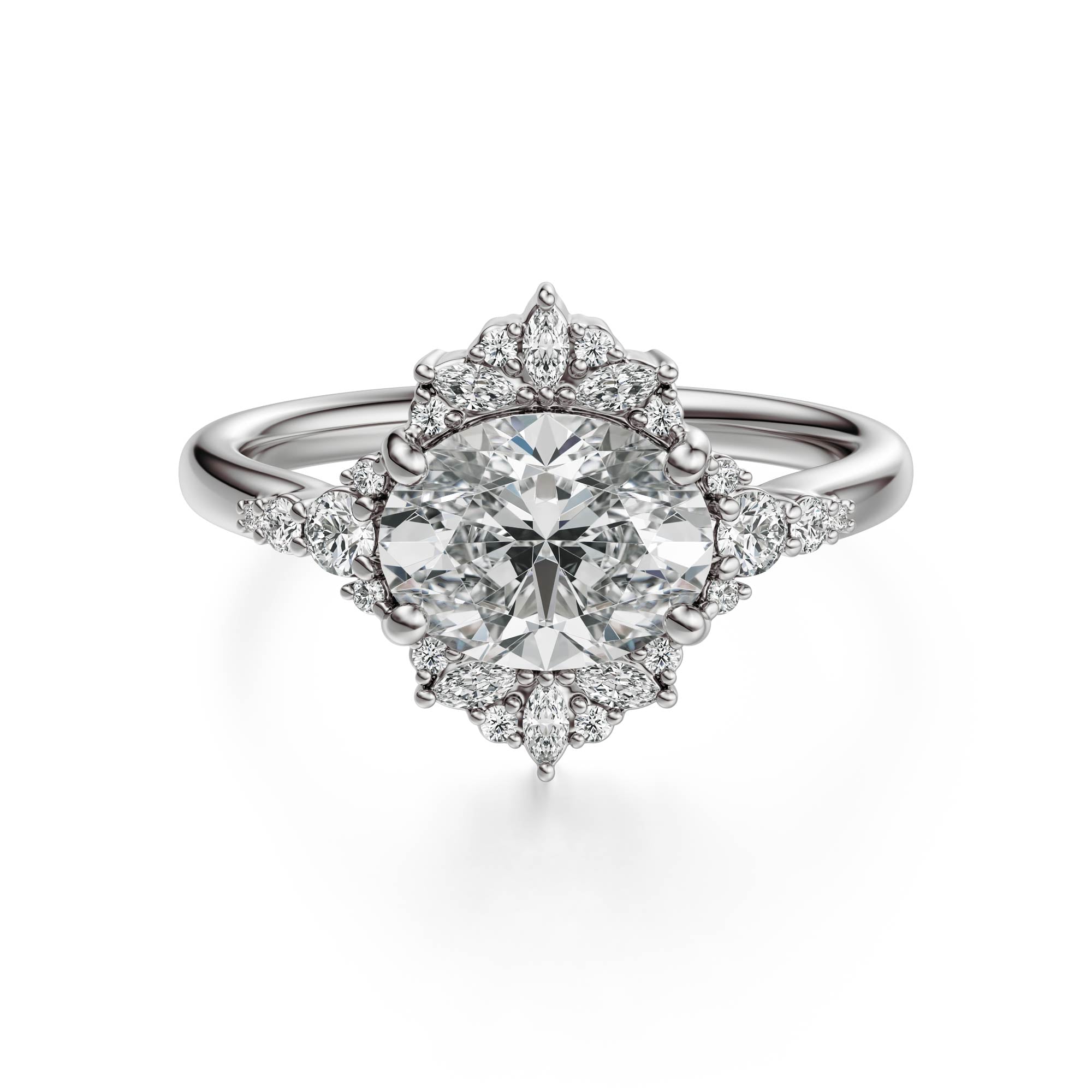 The Comtesse Ring | Oval | Setting Only
