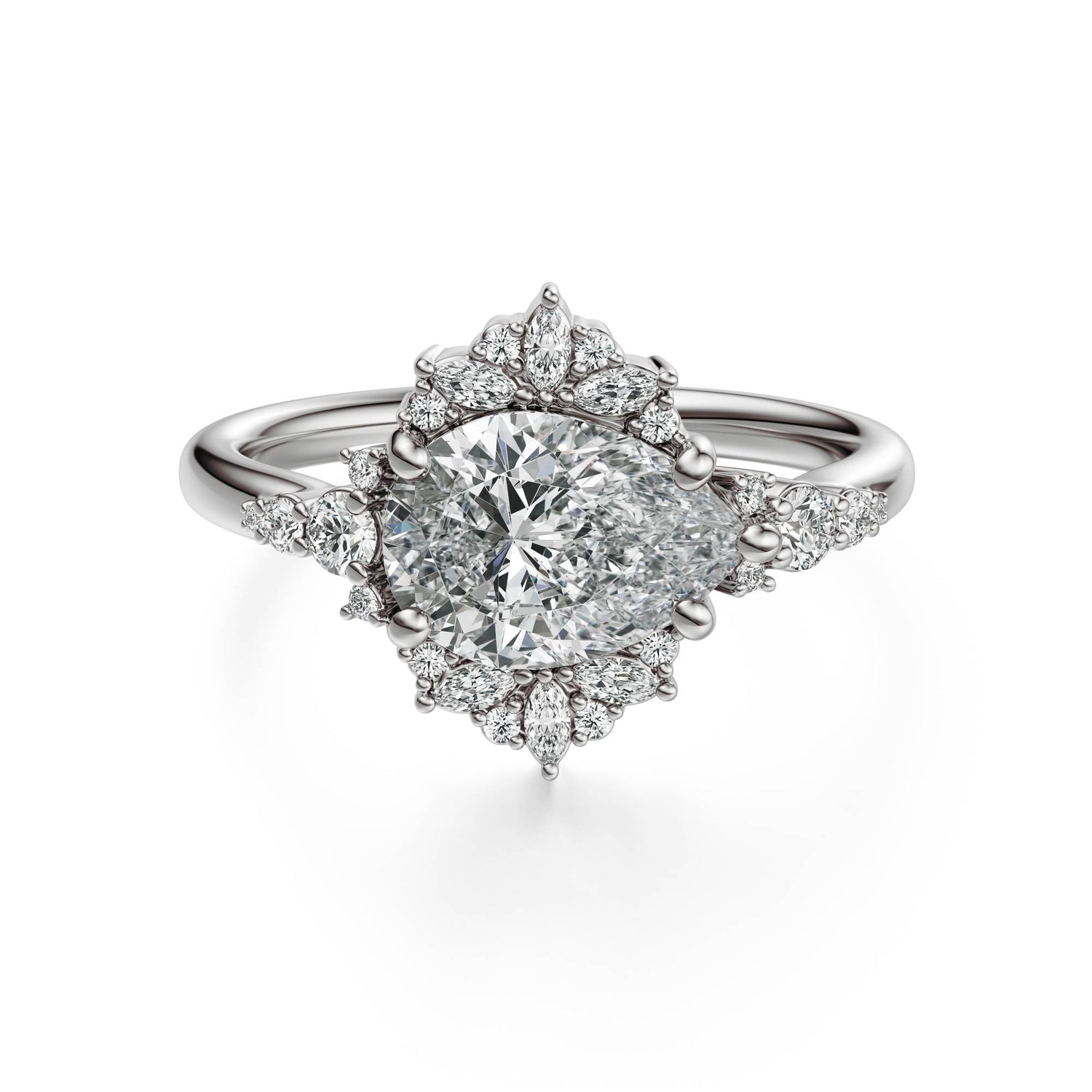 The Comtesse Ring | Pear | Setting Only