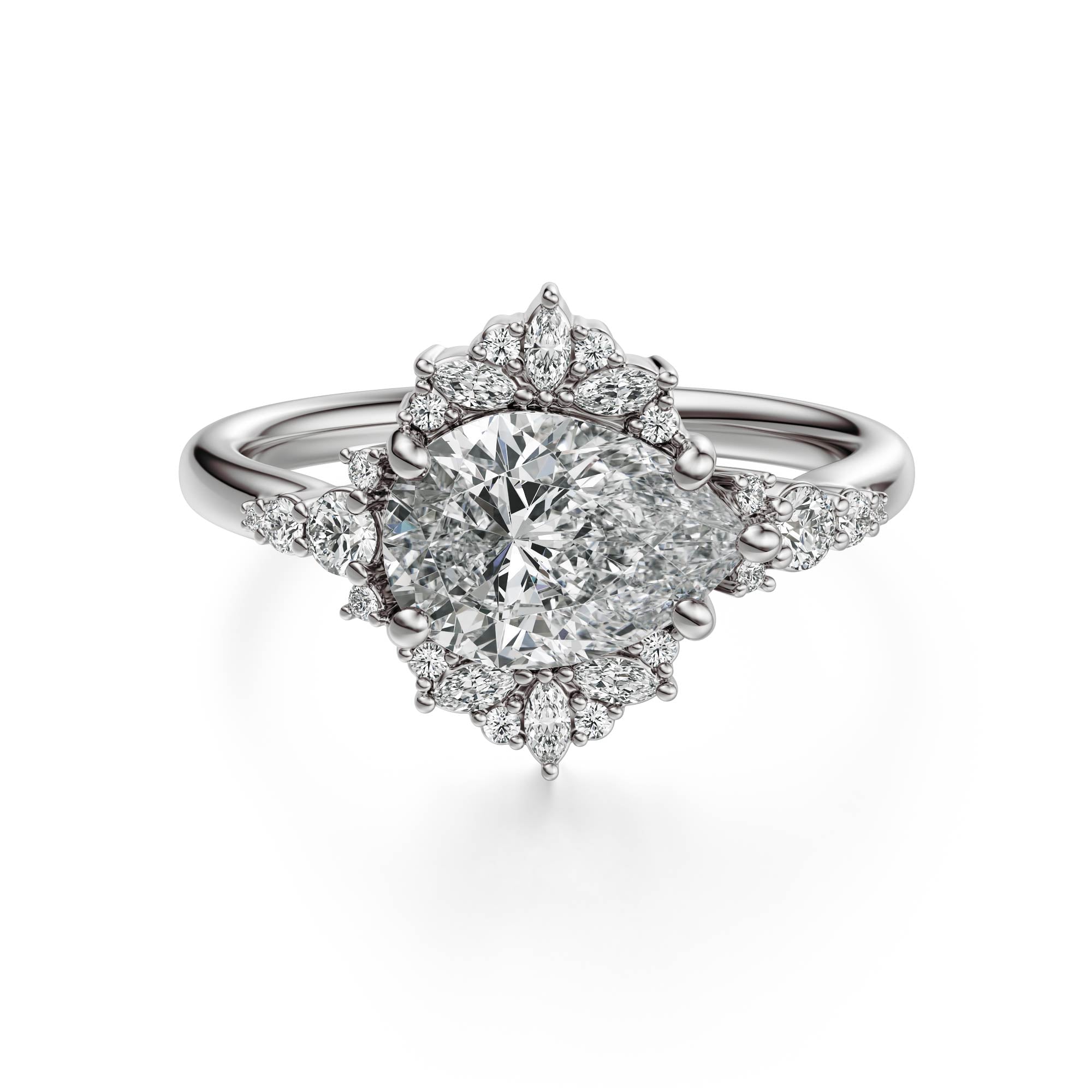 The Comtesse Ring | Pear | Setting Only