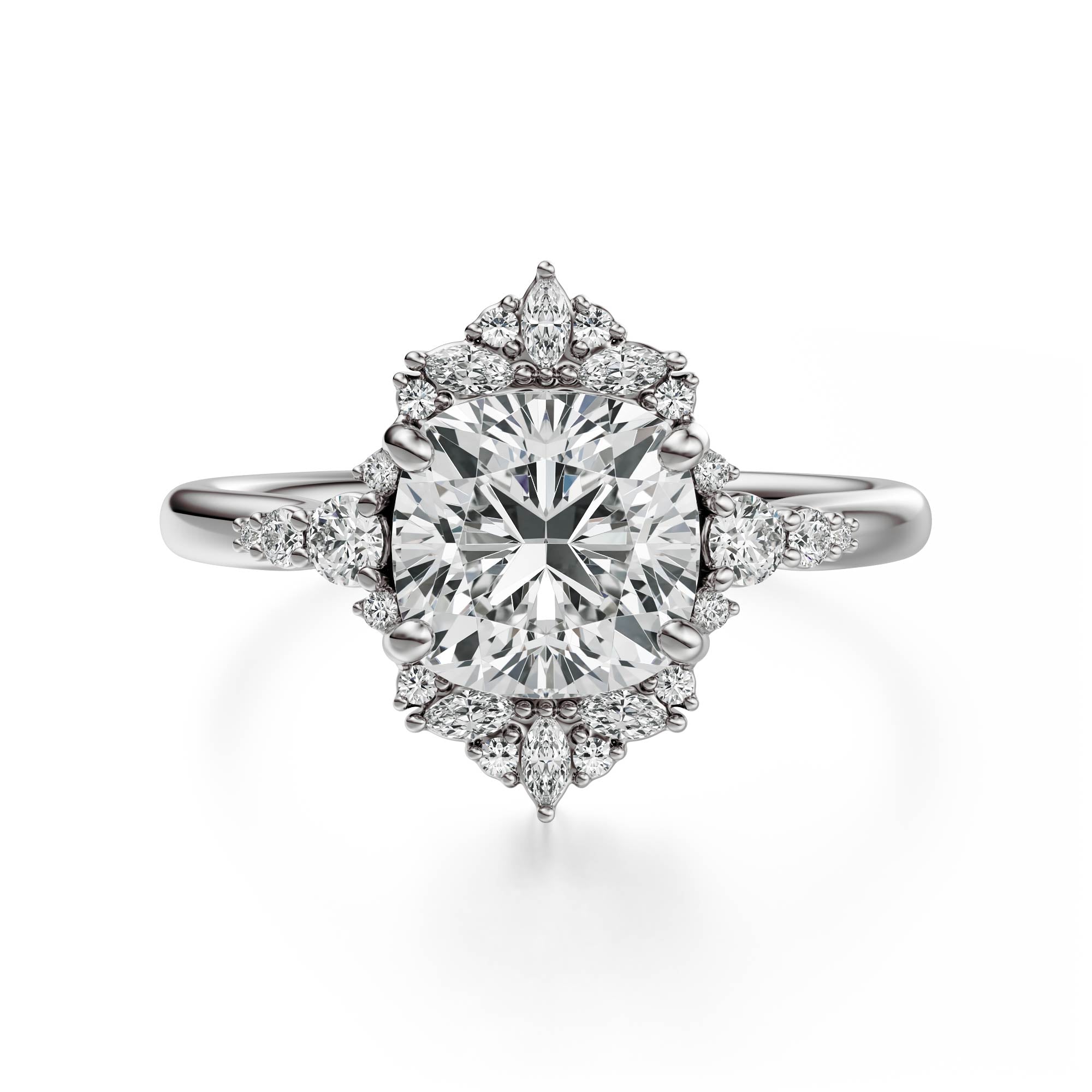 The Comtesse Ring | Cushion | Setting Only