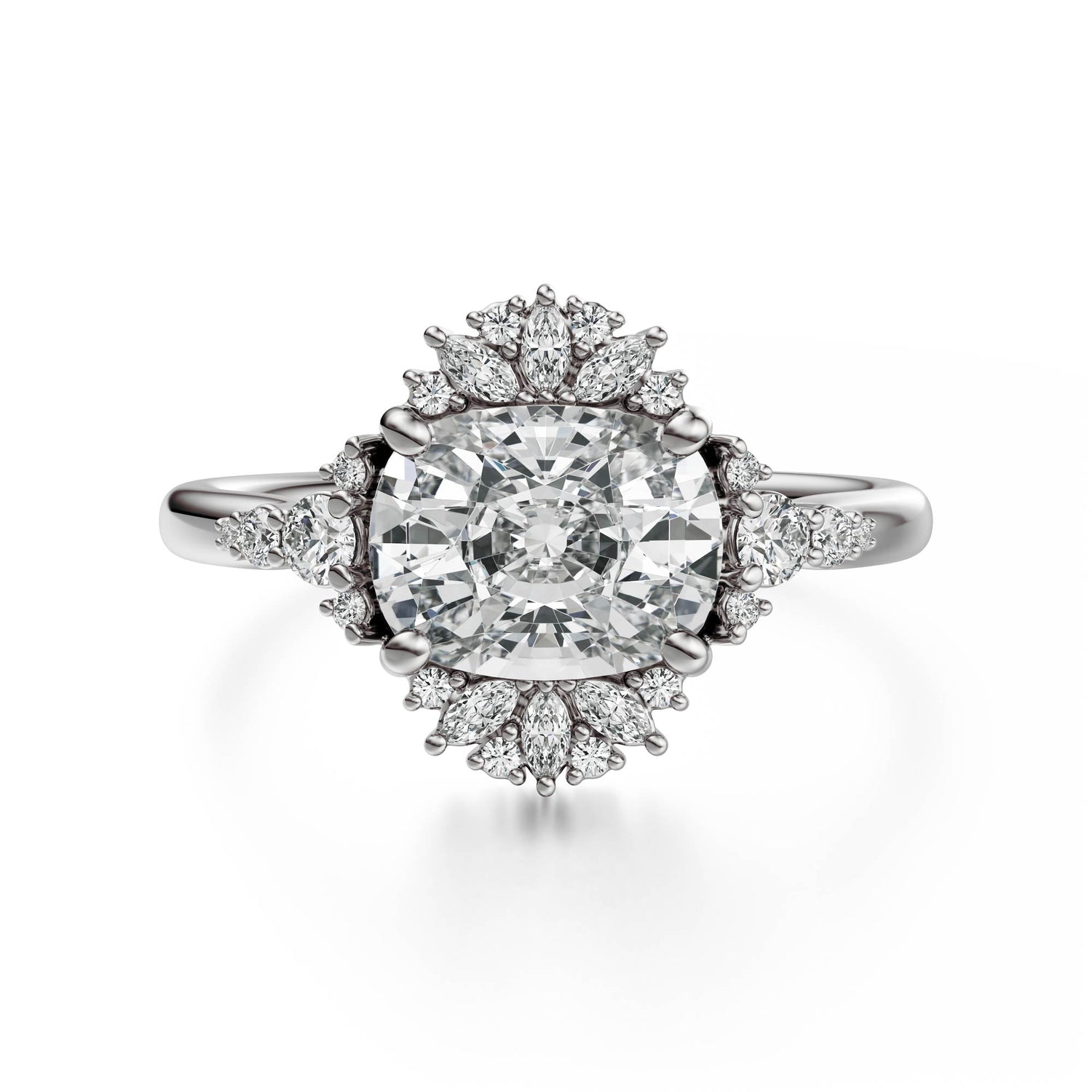 The Comtesse Ring | Elongated Cushion | Setting Only