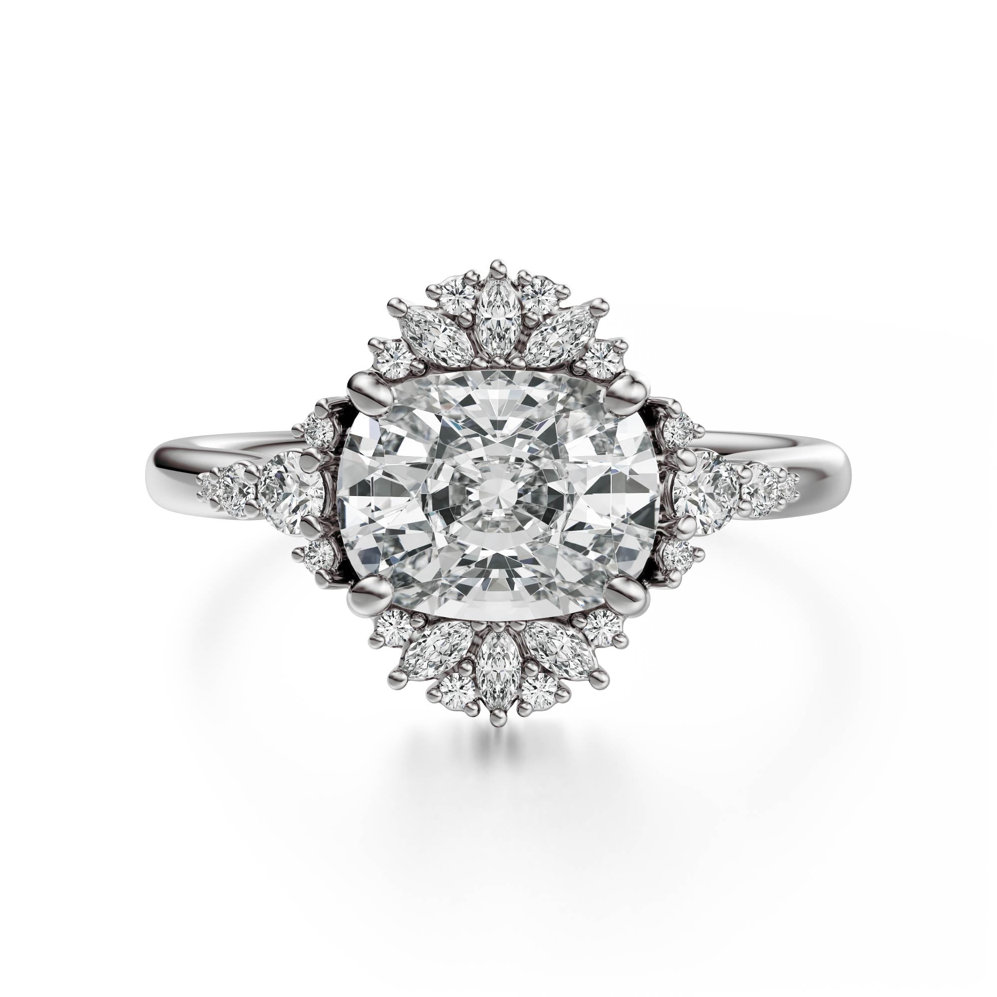 The Comtesse Ring | Elongated Cushion | Setting Only