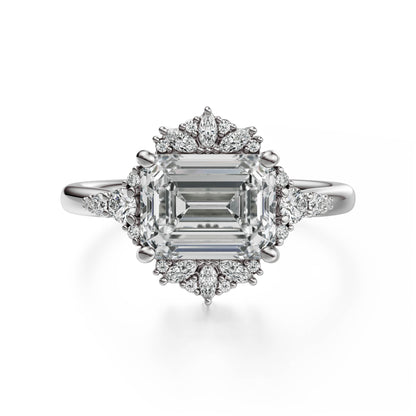 The Comtesse Ring | Emerald Cut | Setting Only
