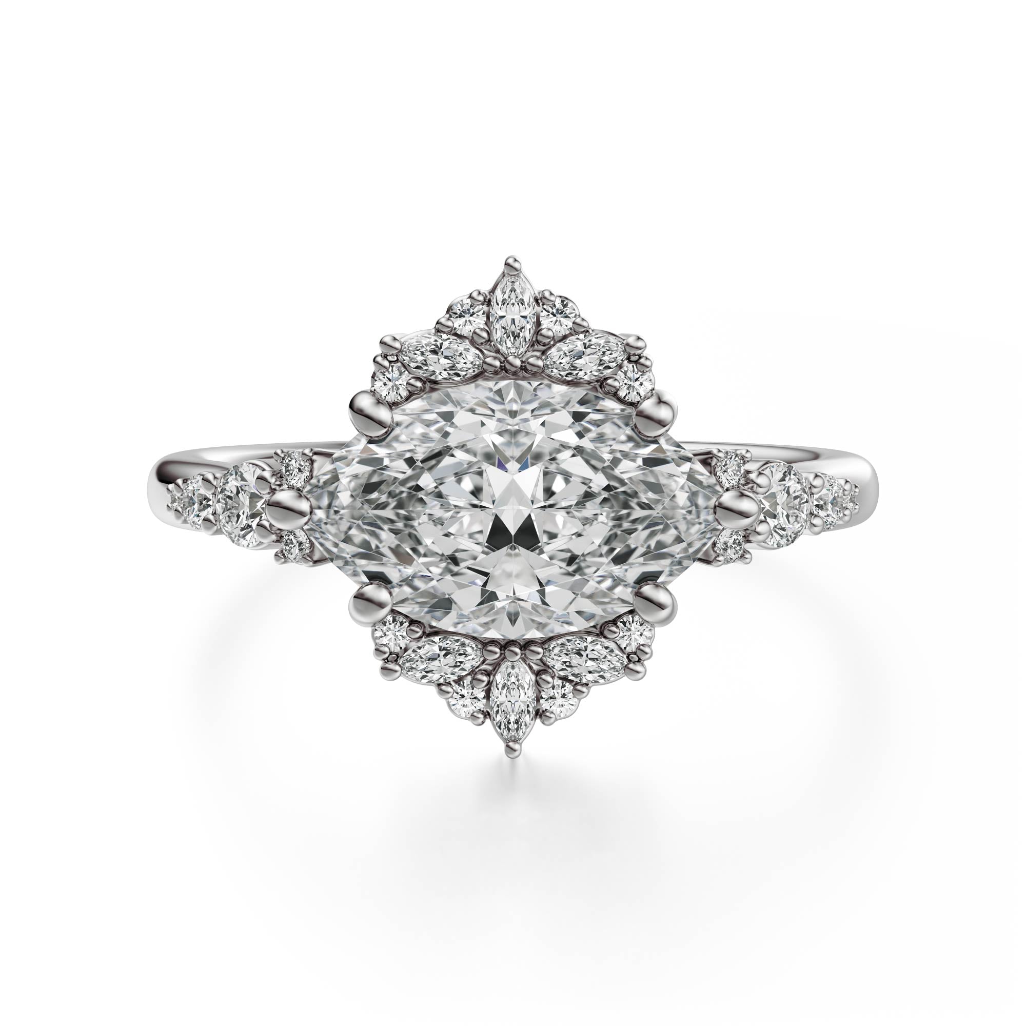 The Comtesse Ring | Marquise | Setting Only