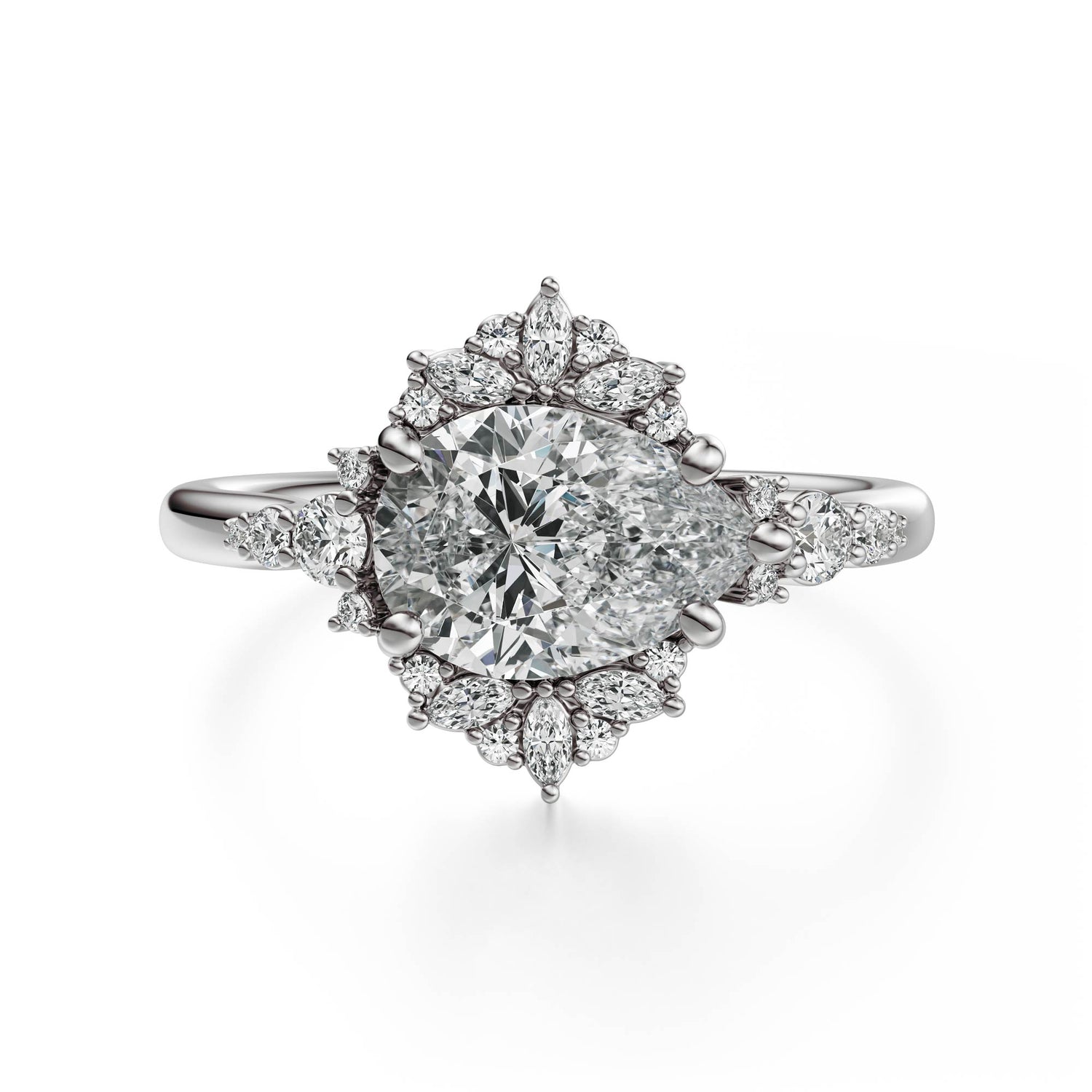 The Comtesse Ring | Pear | Setting Only
