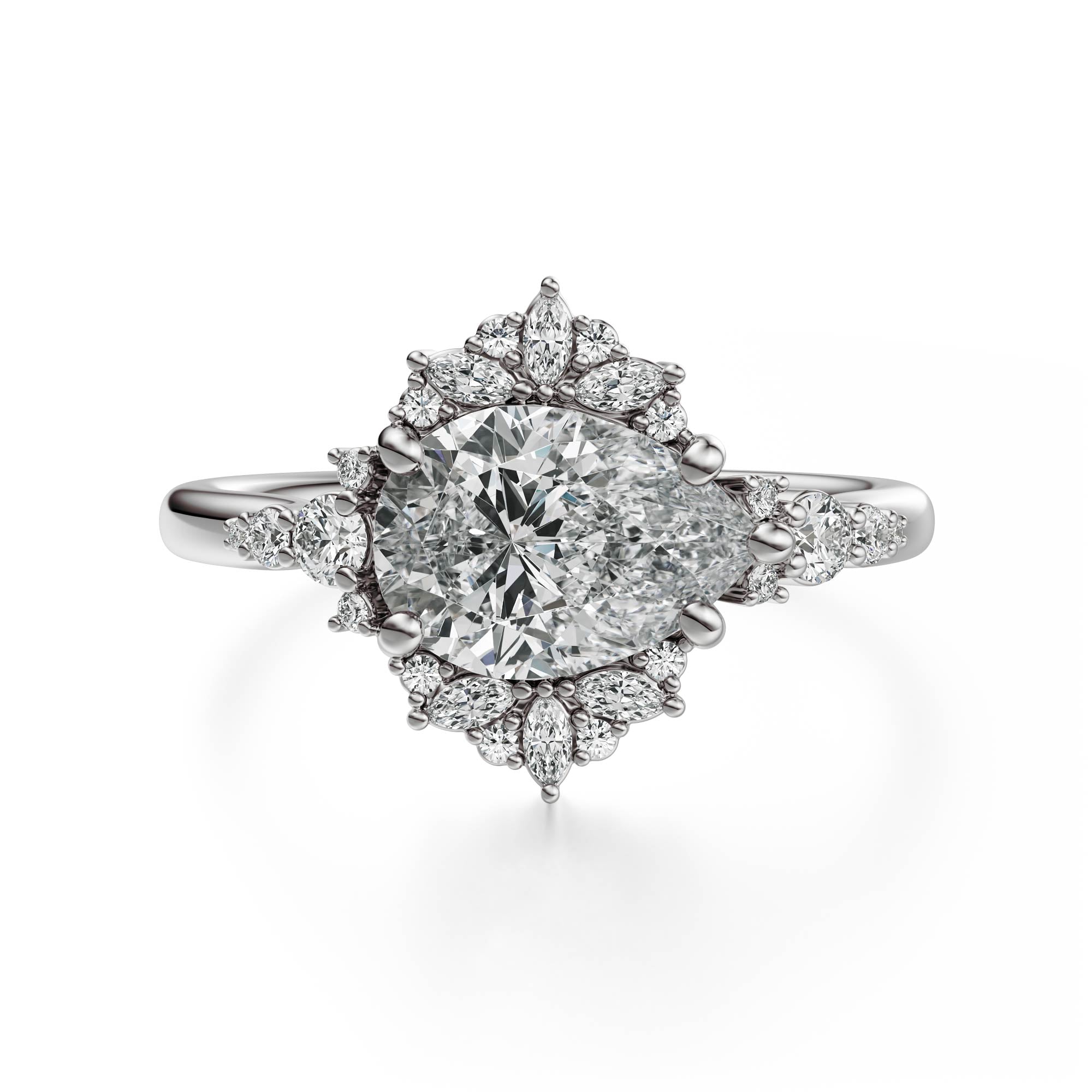 The Comtesse Ring | Pear | Setting Only