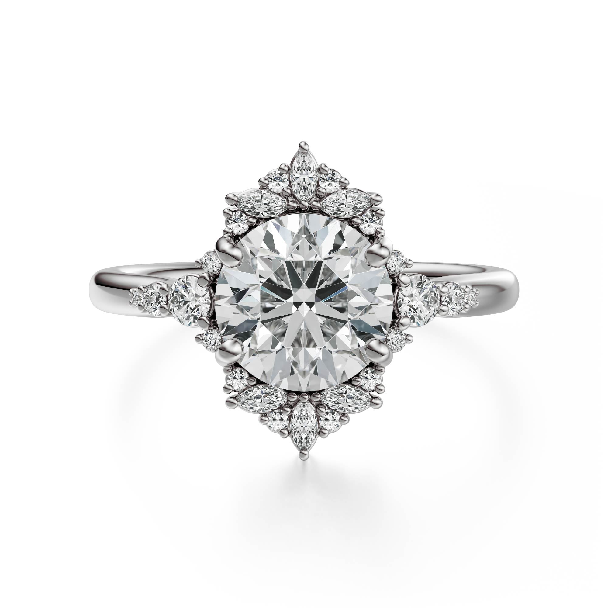 The Comtesse Ring | Round | Setting Only