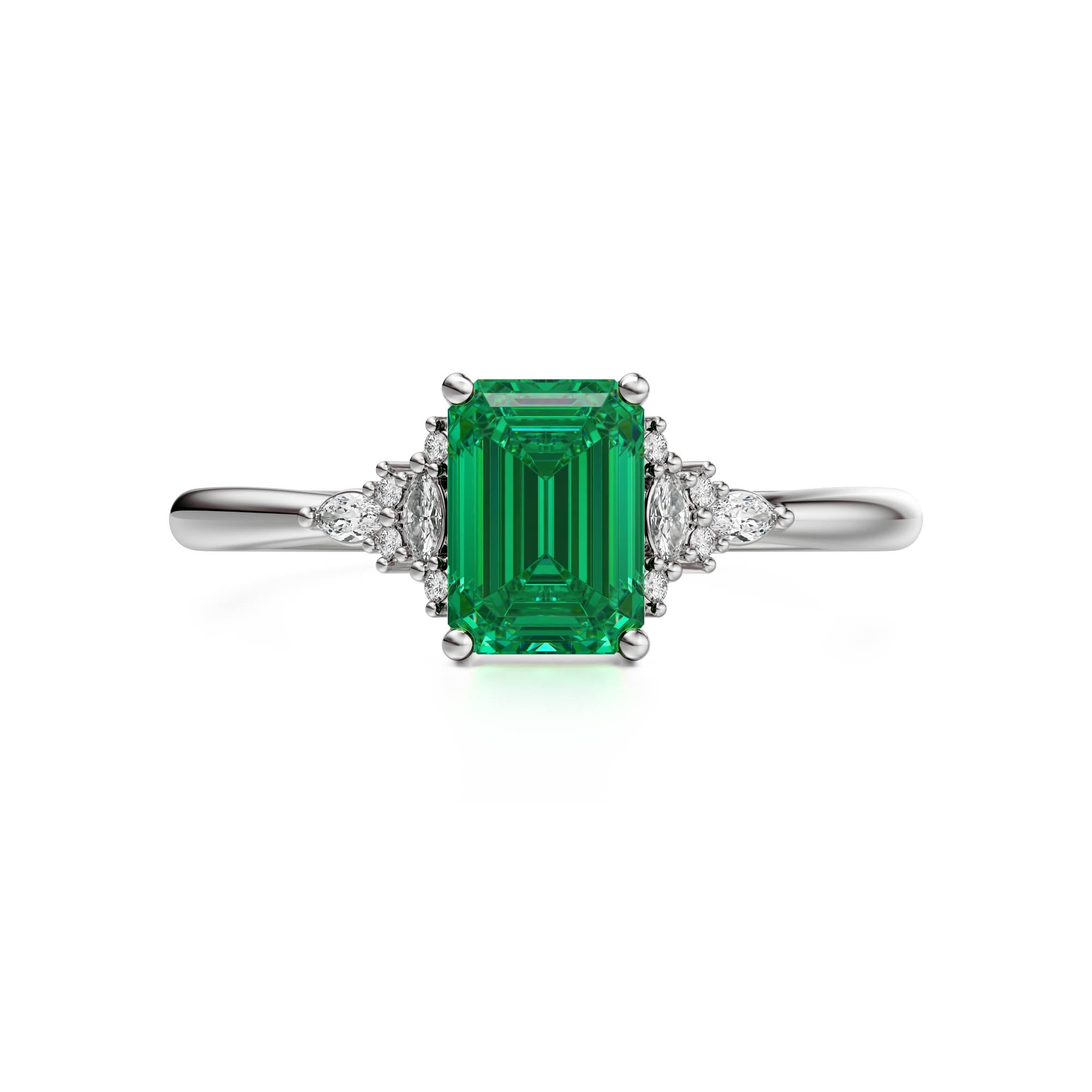 The Mini Maeve Ring | Emerald