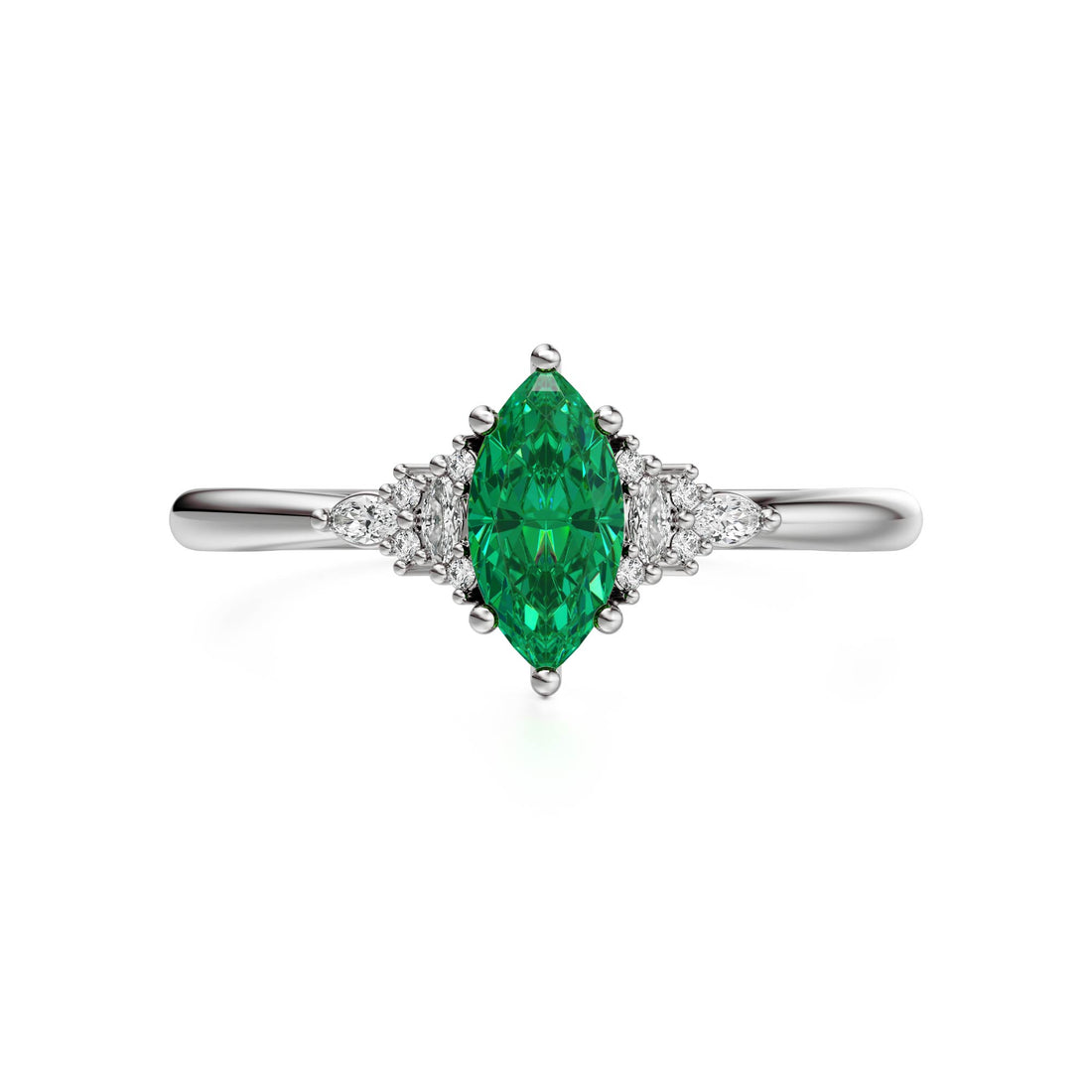 The Mini Maeve Ring | Emerald