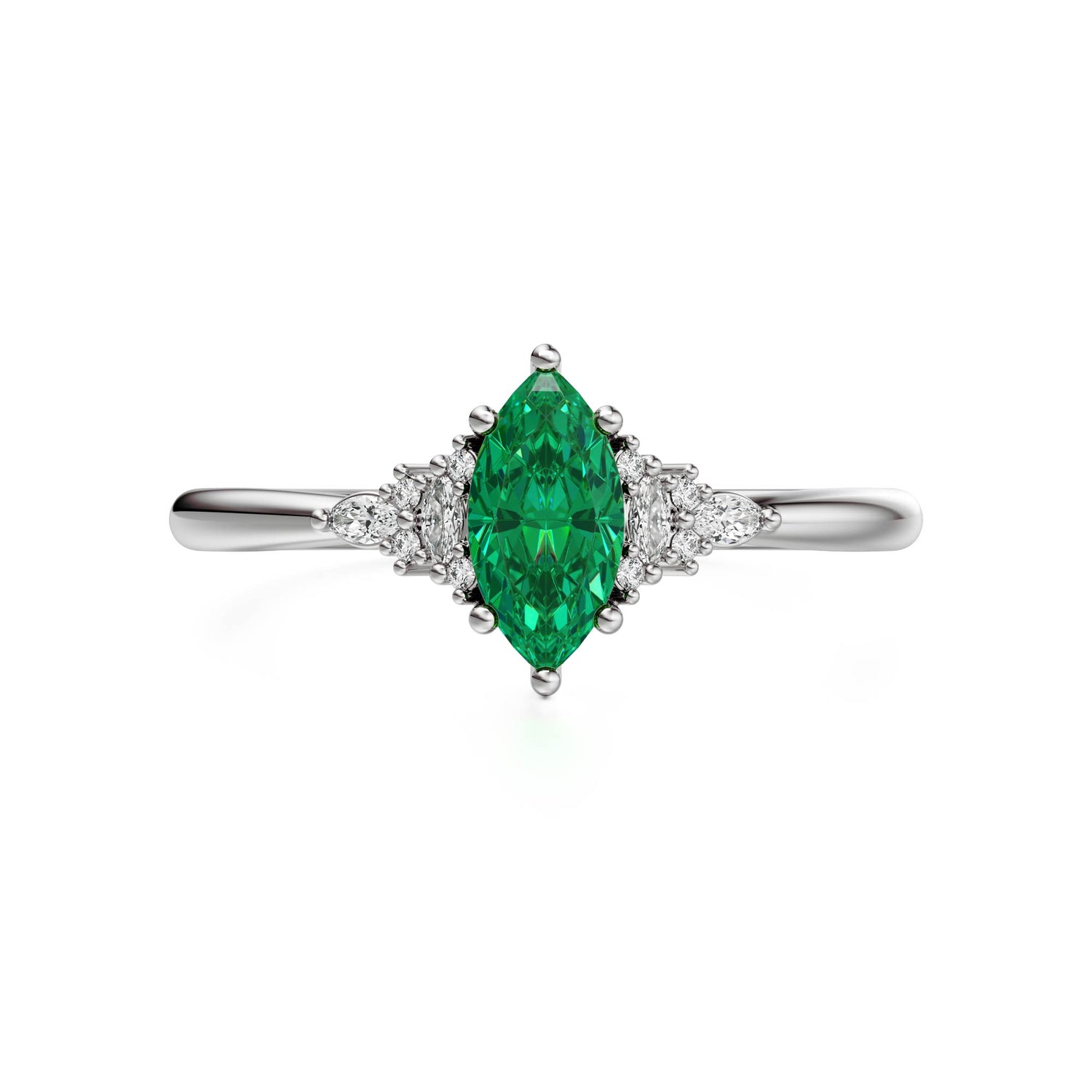 The Mini Maeve Ring | Emerald