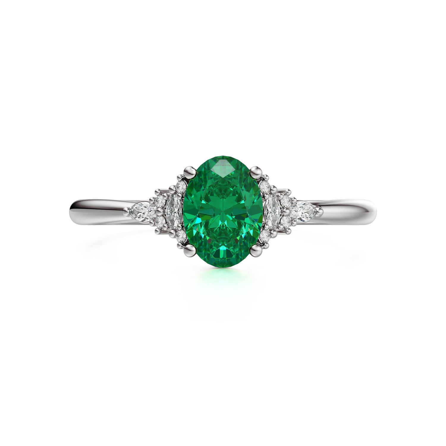 The Mini Maeve Ring | Emerald