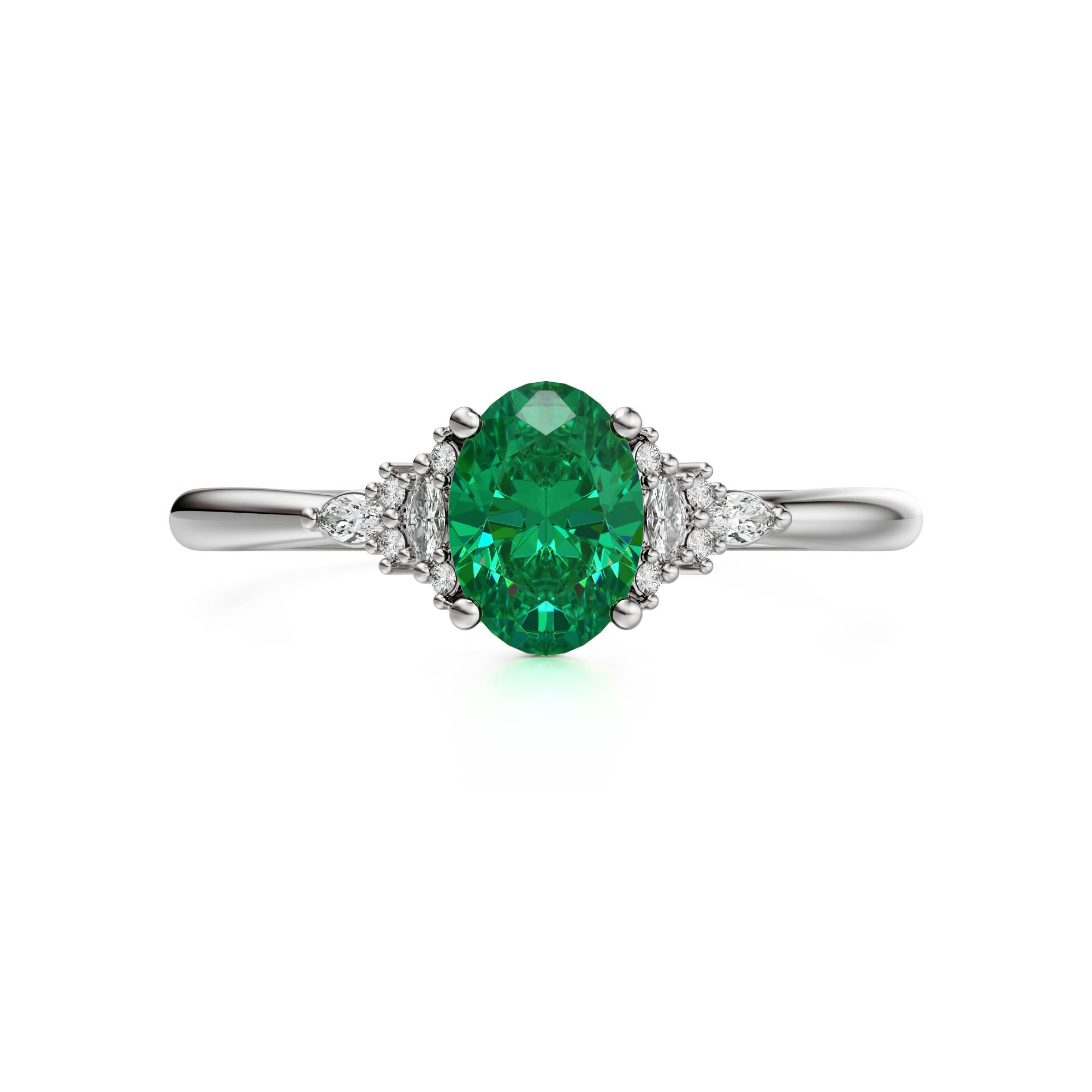 The Mini Maeve Ring | Emerald