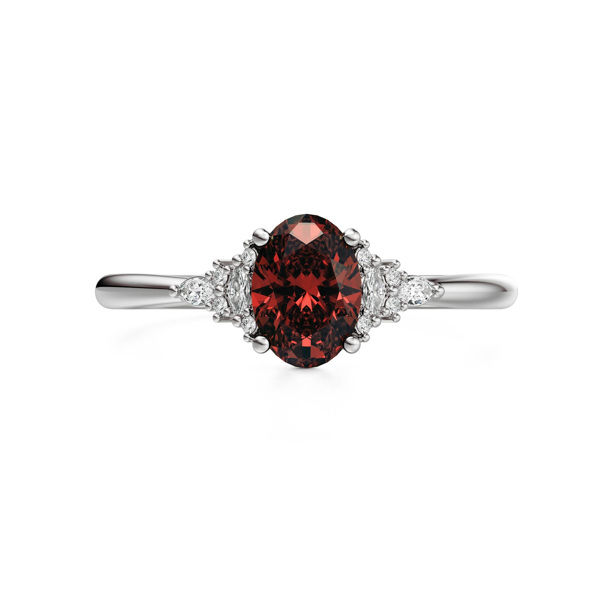The Mini Maeve Ring | Garnet