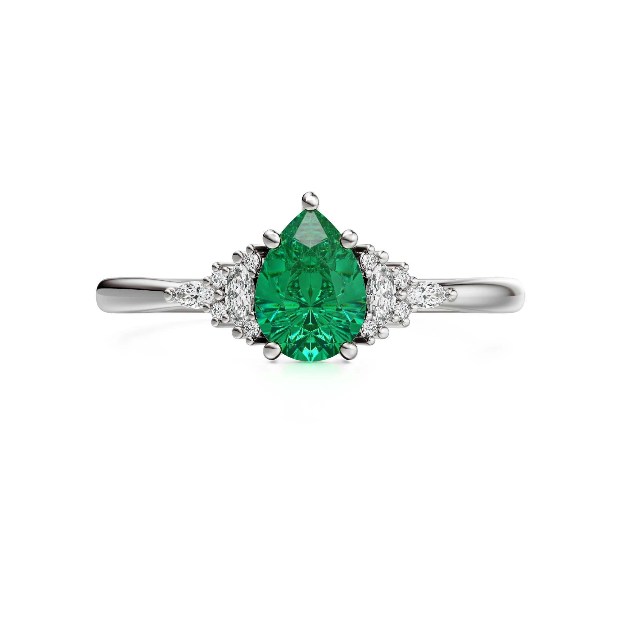 The Mini Maeve Ring | Emerald