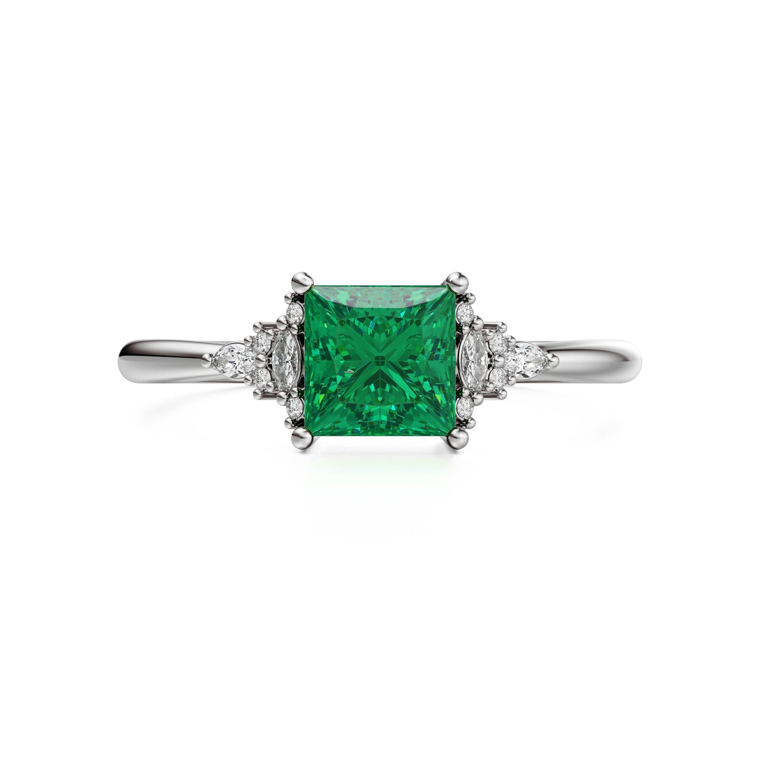 The Mini Maeve Ring | Emerald