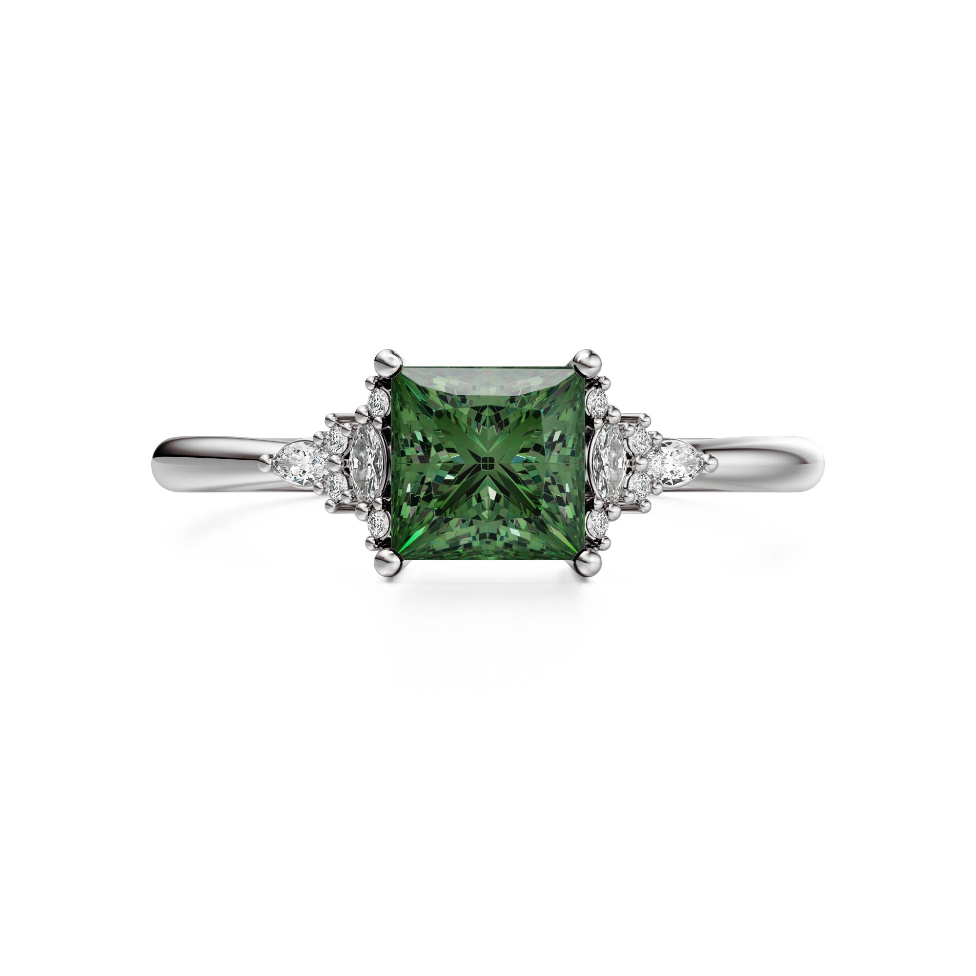 The Mini Maeve Ring | Green Tourmaline | October Birthstone