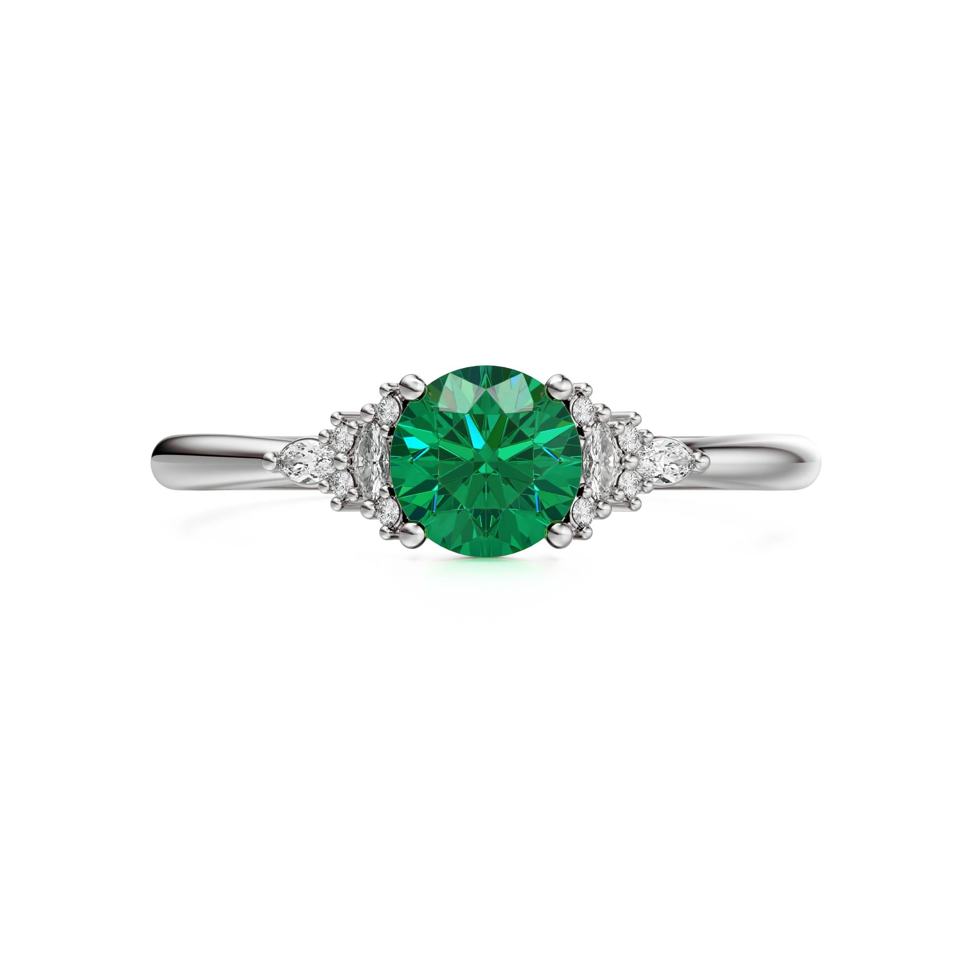 The Mini Maeve Ring | Emerald