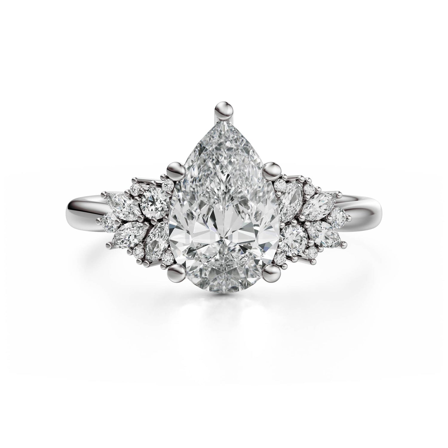 The Rosalie Ring | Pear | Setting Only - Lavender Creek Gems 