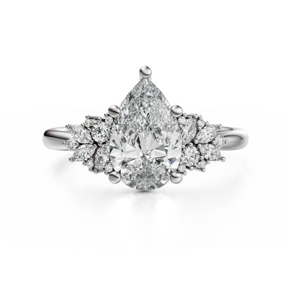 The Rosalie Ring | Pear | Setting Only - Lavender Creek Gems 