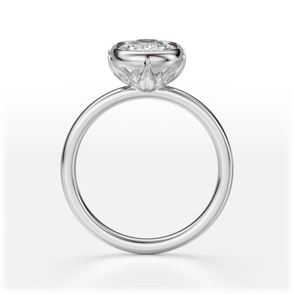 The Bezel Secret Garden Ring | Elongated Cushion | Setting Only